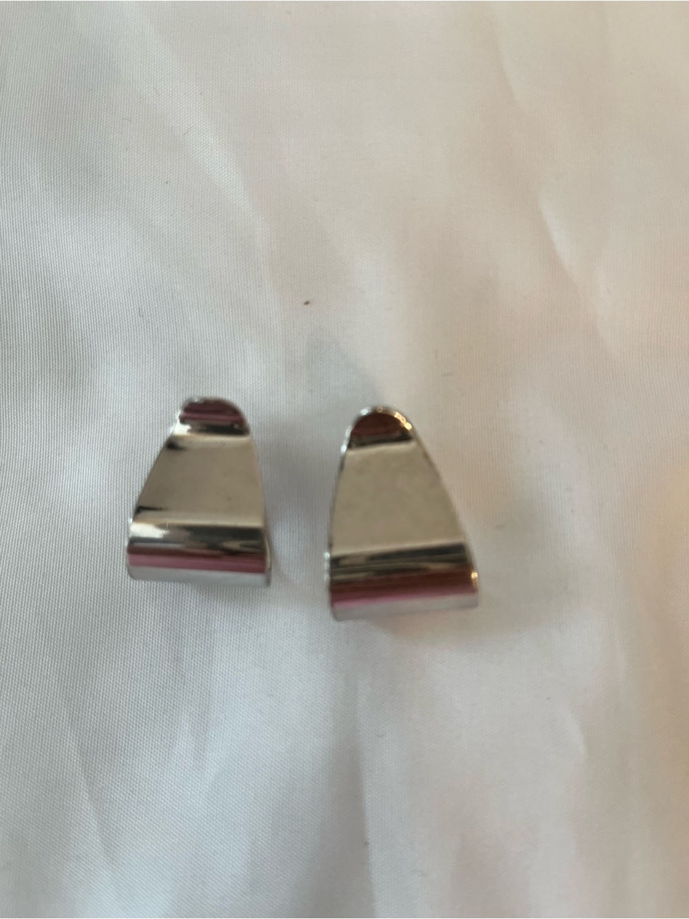 Fashion Jewelry Silver Tone Geometric Clip Earrings